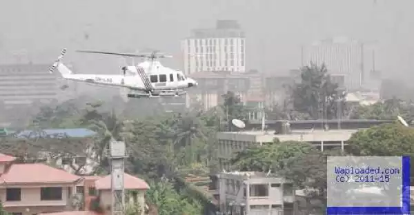 Photos: RRS Surveillance Helicopter, Gunboat On Patrol In Lagos